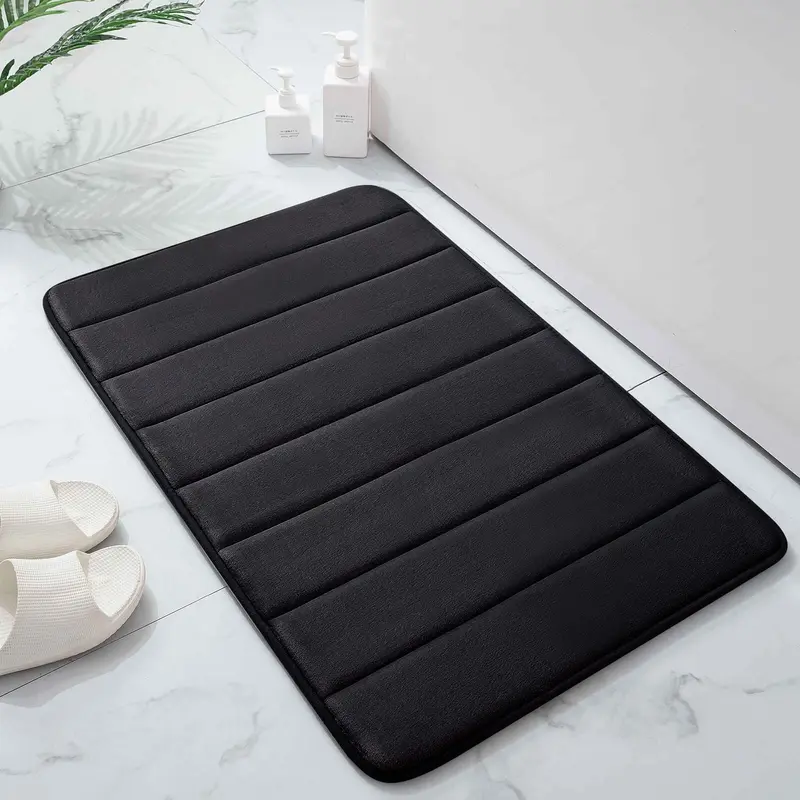 Bathroom Mat Set, 3counts/set Non-slip Bath Mat, Soft Absorbent Bathroom Floor Pad, Washable U-shaped Toilet Mat for Home Decor 3