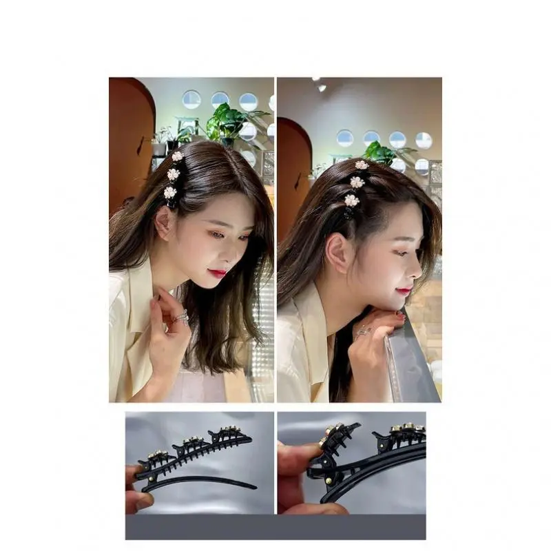 Kẹp Tóc, Thời Trang, Kẹp Bên Hông, Phong Cách Hàn Quốc, Thiết Kế Dễ Thương, Hai Lớp, Kẹp Tóc Thanh Lịch, Phụ Kiện Tóc, Phong Cách Mới Hoa Women 4