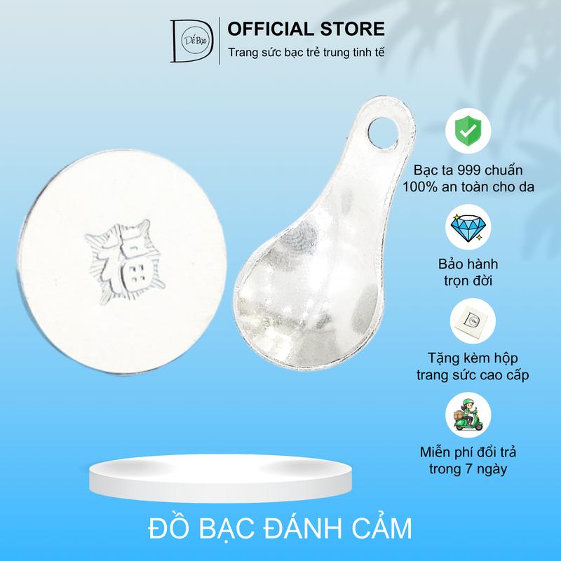 Đồng Bạc Đánh Cảm Bạc Nõn Nguyên Chất 999, Thìa Bạc Cạo Gió DẾ BẠC