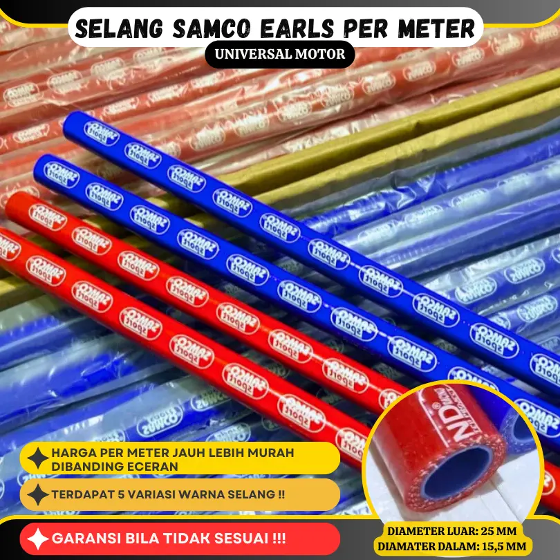 Selang Slang Radiator Samco Sport Original 1 Meter || UNIVERSAL MOTOR, Rekomendasi untuk Rx King RXK RXS RXZ F1ZR YT115 NINJA R RR VIXION CBR CRF KLX