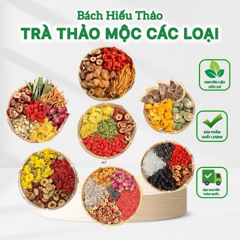 Trà thảo mộc các loại Bách  Hiếu Thảo Thanh nhiệt- An thần  - Dưỡng Nhan- Sinh Huyết Nước Trà Chè Tea khô