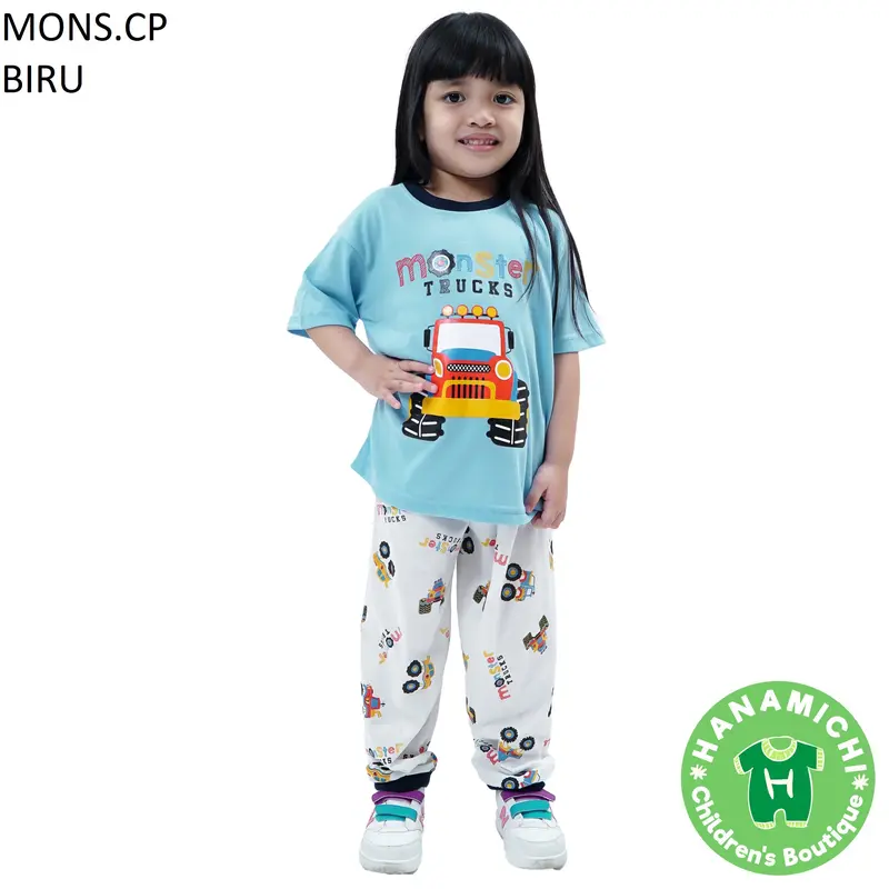 Kiminori MONS.CP Setelan Baju Anak Lengan Pendek Celana Panjang 1