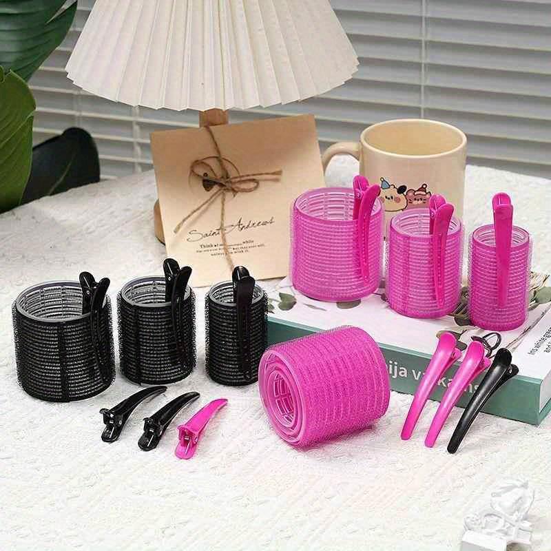 Hair Roller Natural Self Grip Hairs Curlers Hair Bangs Volume Self adhesive Hook Loop Hairdresse Curlers Heatless Curling 2