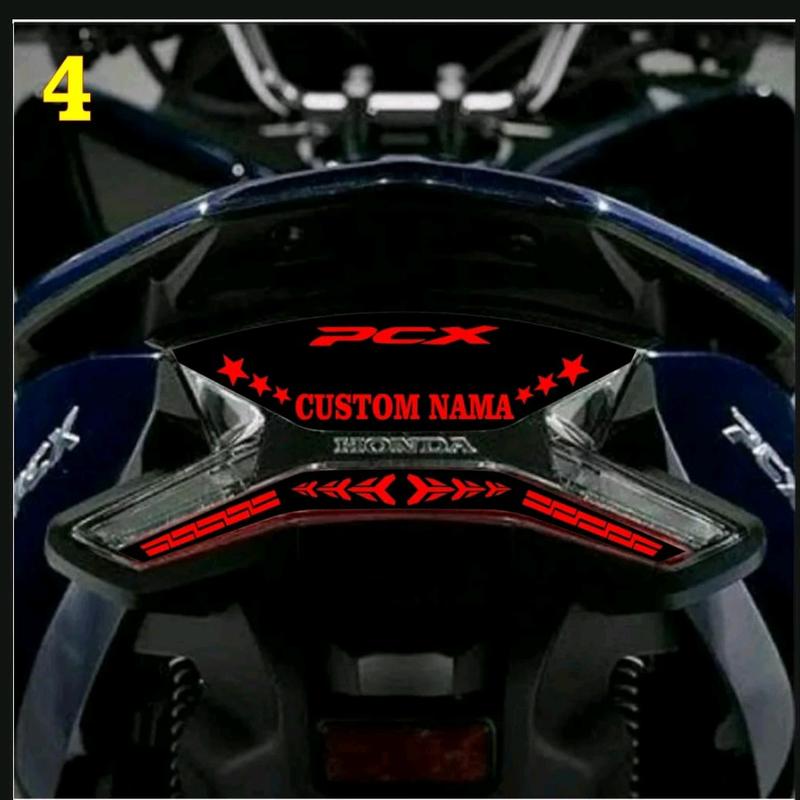 CUTTING STIKER STOPLAMP LAMPU BELAKANG MOTOR PCX 150 / BISA CUSTOM / COD Motorcycle 4