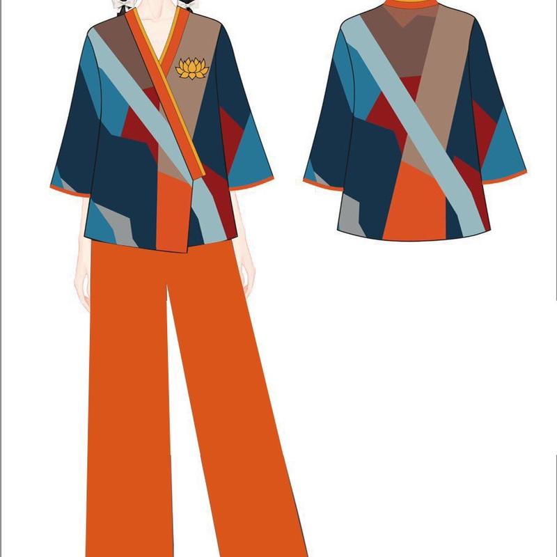 Đồ bộ lam lụa xước 40-75 ký Nữ Áo Women Quần Ngủ đồ in theo áo Thầy Minh Tuệ