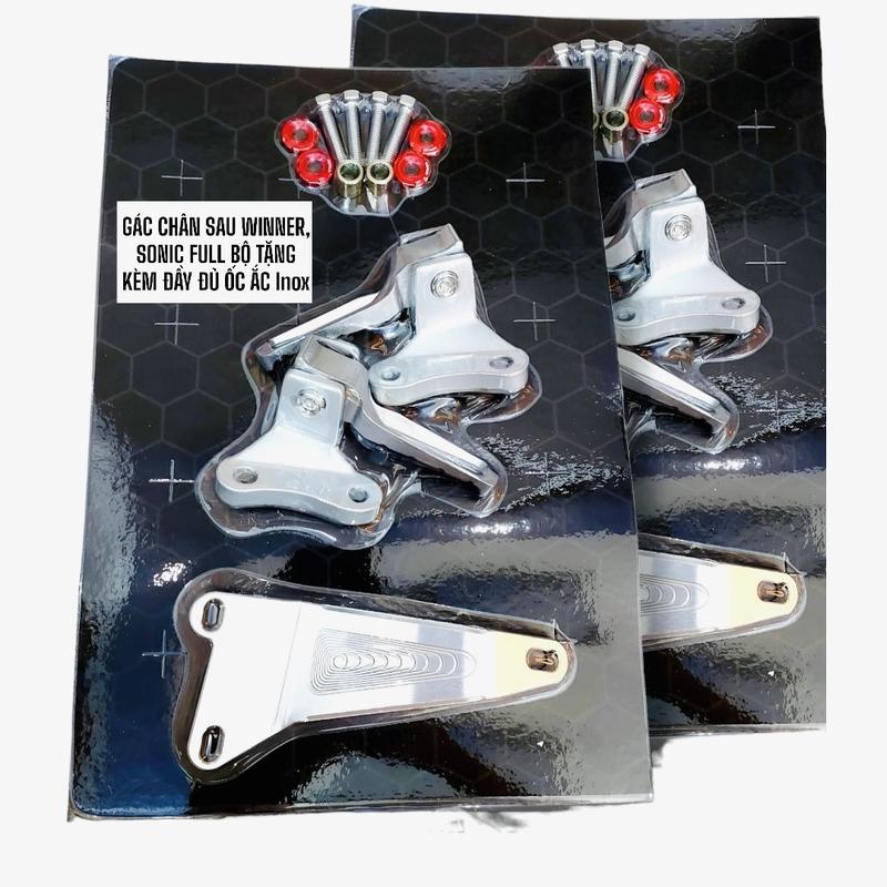 GÁC CHÂN SAU WINNER SONIC FULL BỘ TẶNG KÈM ĐẦY ĐỦ ỐC ẮC Inox Phụ Kiện