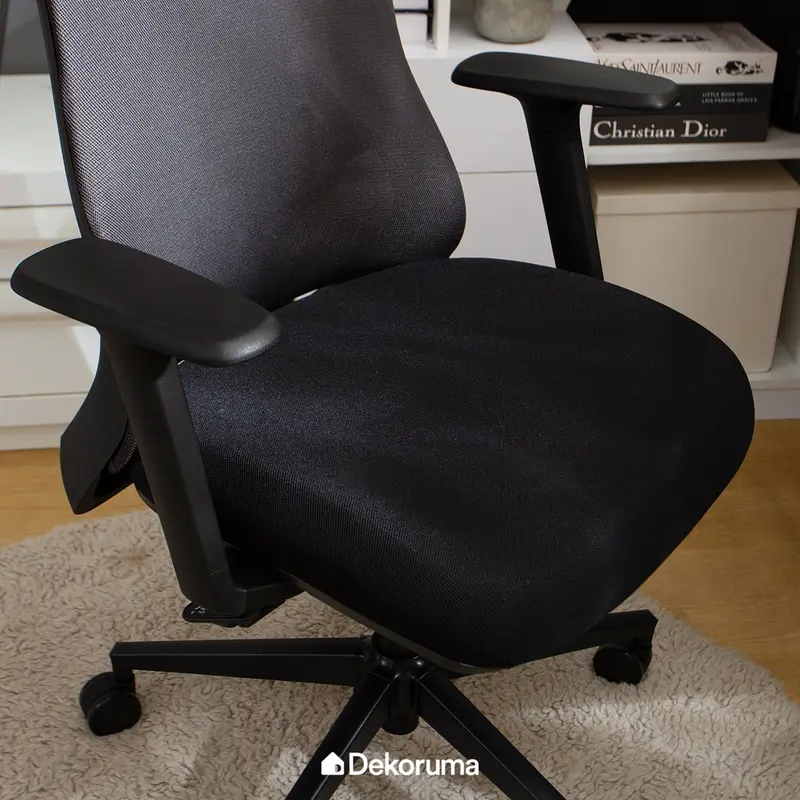 Dekoruma Officescale Kursi Kerja Hadid Mid Back Black Grey 2