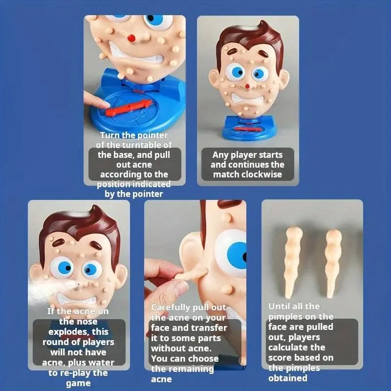 Squeeze Pimple Toy, 1 Box Parent-child Interactive Stress Relief Toy, Educational Desktop Game Toy for Kids, Funny Toy for Boys & Girls 5