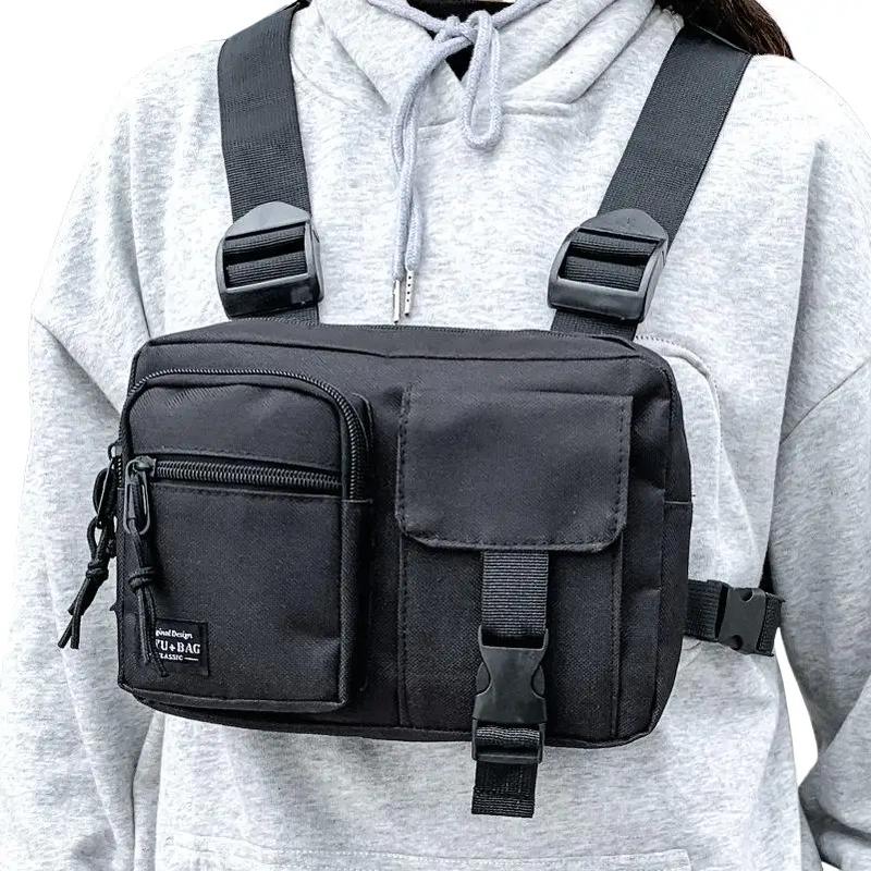 Túi Áo Vest Chiến Thuật Cho Nam Máy Nhẹ Hip Hop Túi Thắt Lưng Đa Chức Năng Túi Đeo Ngực Bag 