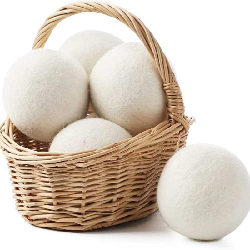 Wool Dryer Ball, 4pcs Fabric Softener Wool Ball for Dryer, Home Items, Household Laundry Accessories 7