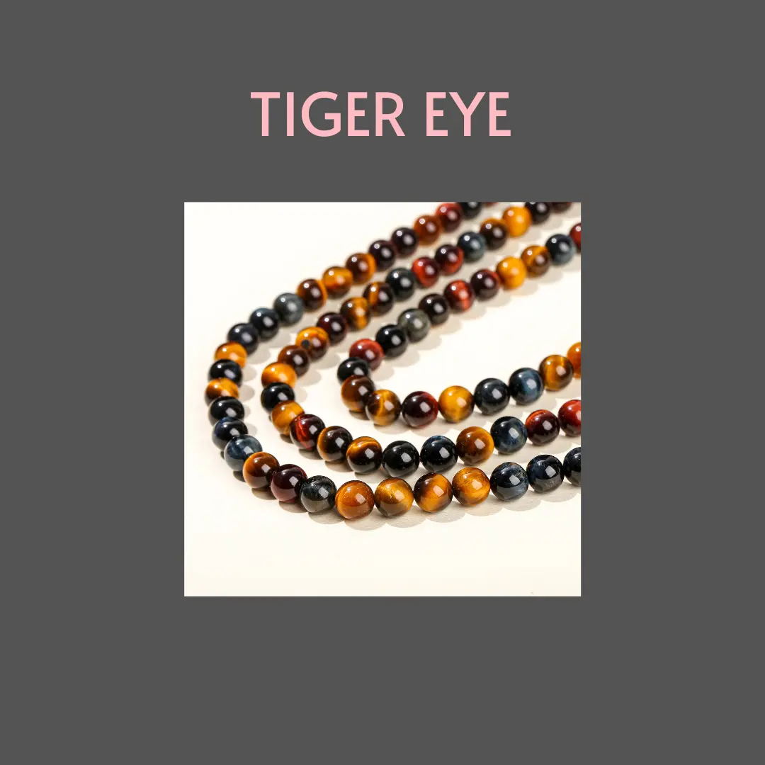 AltaBeads RED TIGER EYE / YELLOW TIGER EYE / YELLOW BLUE TIGER EYE Top Quality Semi-Precious Gemstone Round Loose Beads 15-Inch Strand 6mm 8mm 10mm For DIY