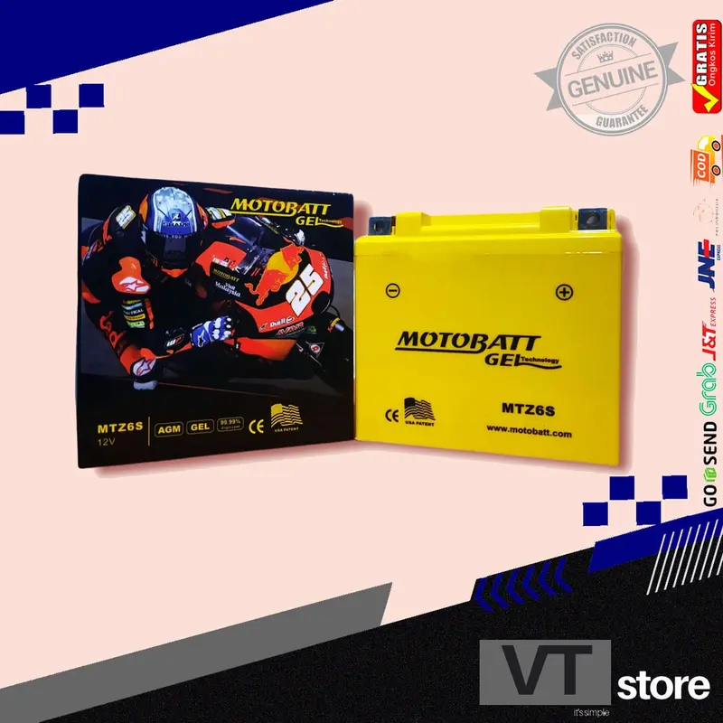Aki Motor Kering Motobatt Gel MTZ6S YTZ7S Yamaha Nmax New/Aerox 155/Lexi/Freego S/Gear 125 S Fazzio 2