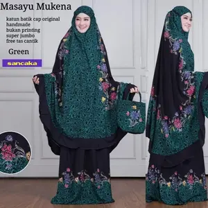 MUKENA DEWASA batik Rayon premium Atasan bawahan motif Cantik Nyaman