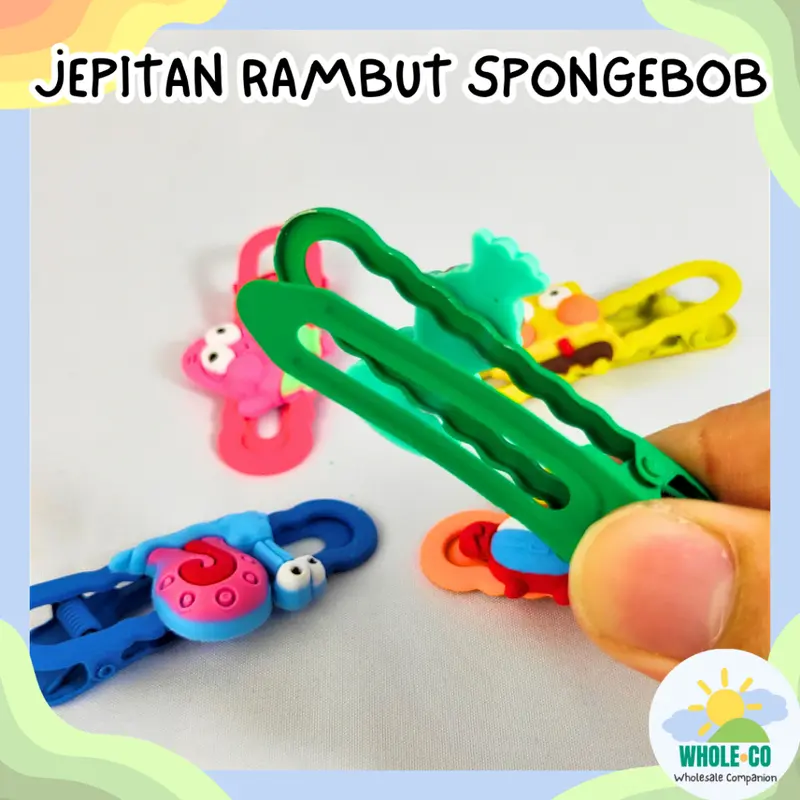Jepitan Rambut Sponge Bob Squidward Patrick Lucu unik Imut Termurah Grosir COD 4