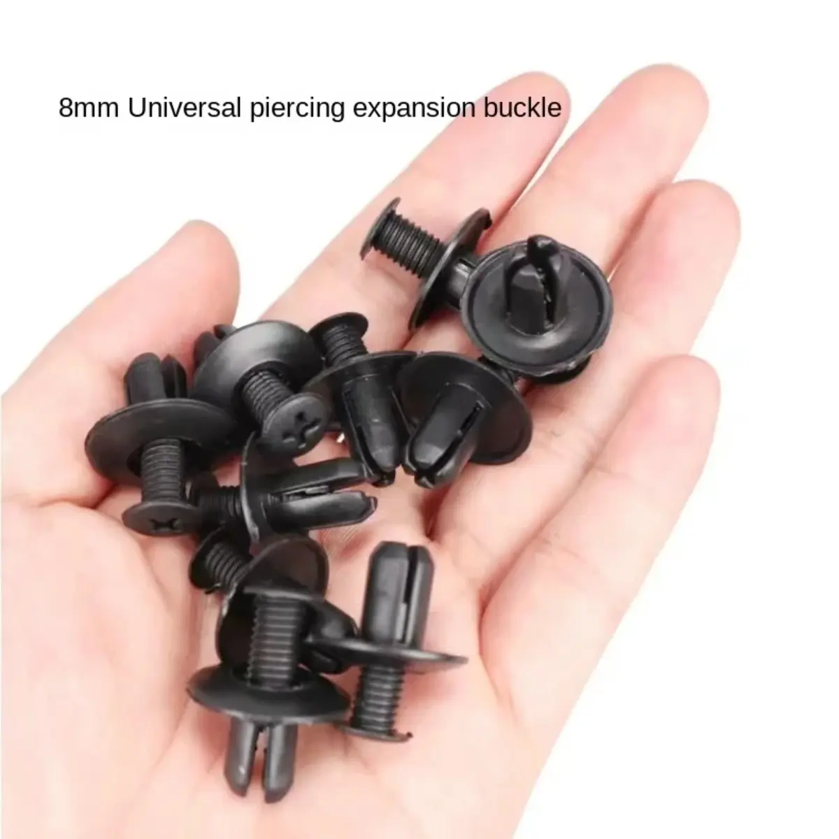 10/30/50/100pcs 8mm Plastic Rivet Fastener set Universal Automotive Plastic Expansion Pierced Screw Clip Bumper Fender Tools