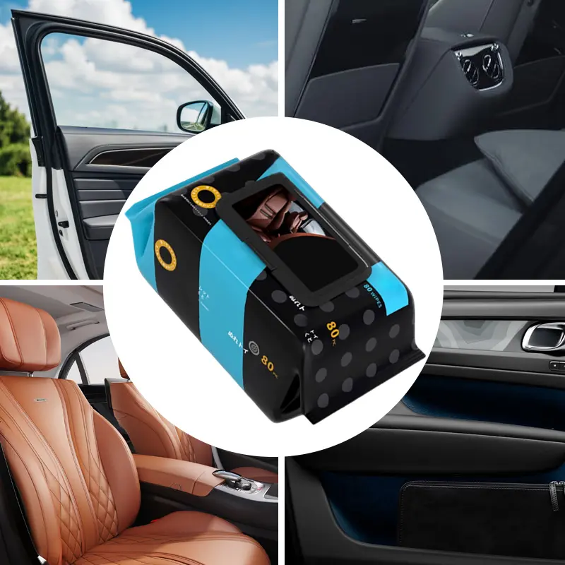 80 Lembar Tisu Basah Pencerah Pera tan Kulit Tisu Basah Pembersih Interior Mobil Tisu Basah Tanpa Pembersih - 150 200mm