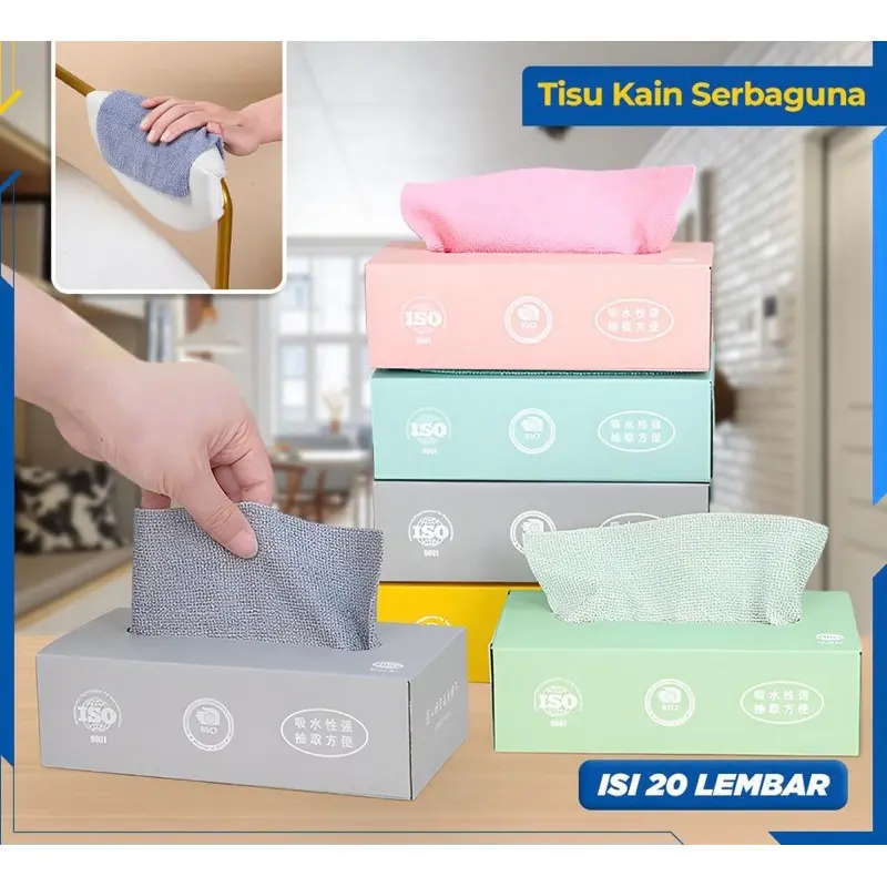 Kain Lap Minyak Dapur Multifungsi Isi 20 Lembar Bisa Digunakan Kembali / tissue LAP DAPUR / tissue dapur / Tisu Kain Lap Serap Minyak Pembersih Alat Dapur Serbaguna / Kain Dapur Minyak / t