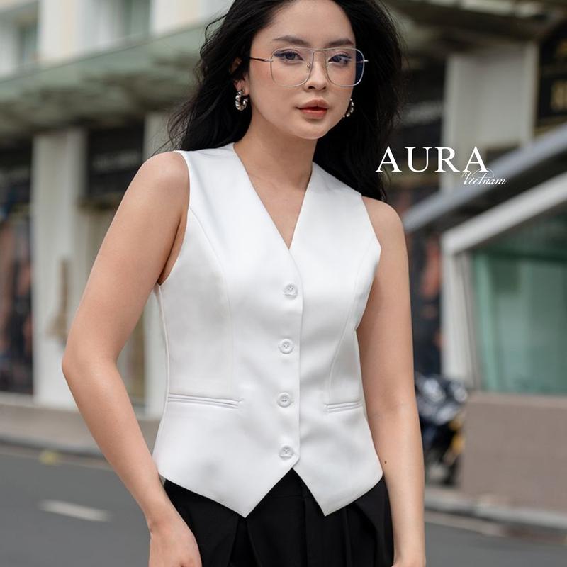 Áo Gile Nữ Thiết kế Vest cổ chữ V Sang Trọng - Form ôm tôn dáng cho các nàng, Women, top - AURA Vietnam