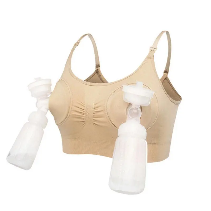 Women Hands Free Bra, Breast Feeding Underwear, Pumping Breastpump Maternity Nursing Bra
