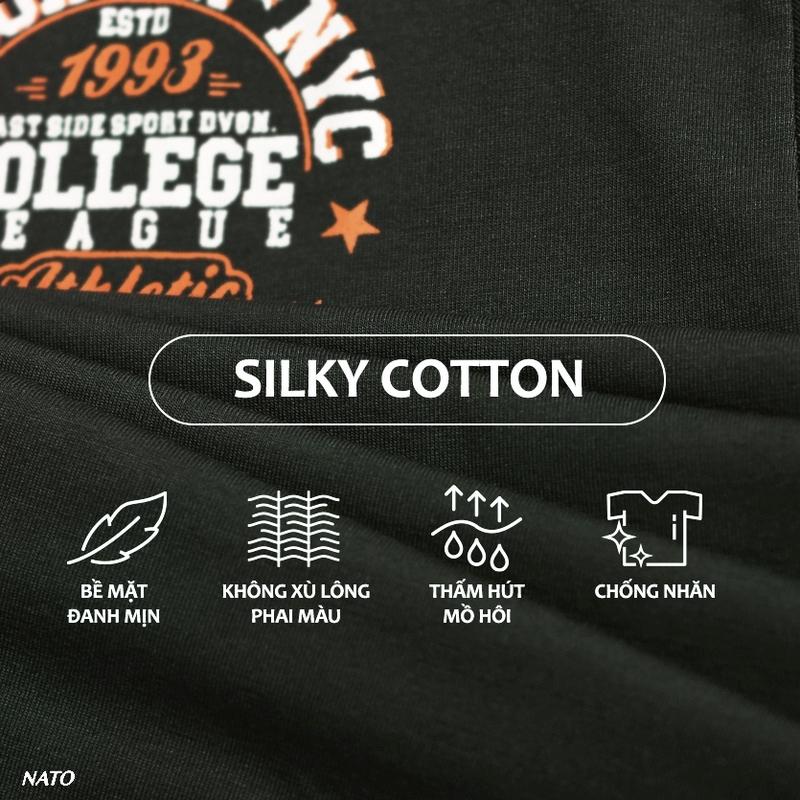 Áo Thun Cổ Tròn Nam BROOKLYN Vải Cotton Cao Cấp Đẹp Phông Tay Ngắn Xanh Màu Rêu Navy Họa Tiết NATO 7