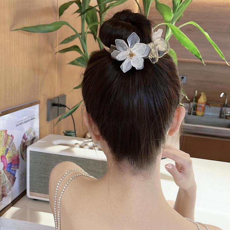 Product Introduction of Kẹp Búi Tóc Phong Cách Hàn Quốc, Thanh Lịch, Thủ Công, Hoa, Miệng Cá, Kẹp Đầu, Kẹp Sau Đầu, Phụ Kiện Tóc Gãy 1