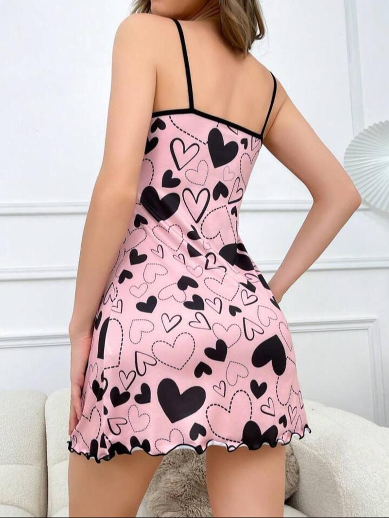 Product Introduction of Women's Cami Nightdress, Casual Soft Comfortable Spaghetti Strap Nightgown for All Seasons, Fashion Ladies' Sleepwear for Daily Wear 9