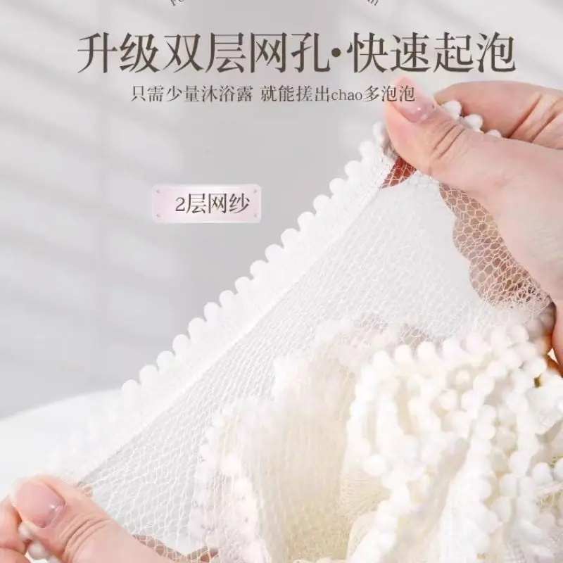 Bóng Tắm Lớn, Bóng Tuyết, Lưới Hai Lớp Nâng Cấp, Mềm Mại Và Dễ Thương, Thích Hợp Để Tắm Tại Nhà, Chà Xát Lưng, Dụng Cụ Chà Xát, Đồ Tắm Tạo Bọt, Năm 2025, Bóng Tắm 8