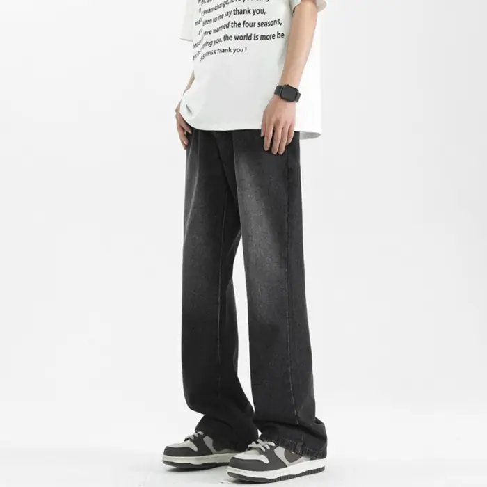 🎉FREE SHIP🎉Quần Jean Nam WASH Mài Dáng Suông Ống Rộng Quần Baggy Retro 2 Màu Wash Phong Cách Hàn Quốc MIAA 5