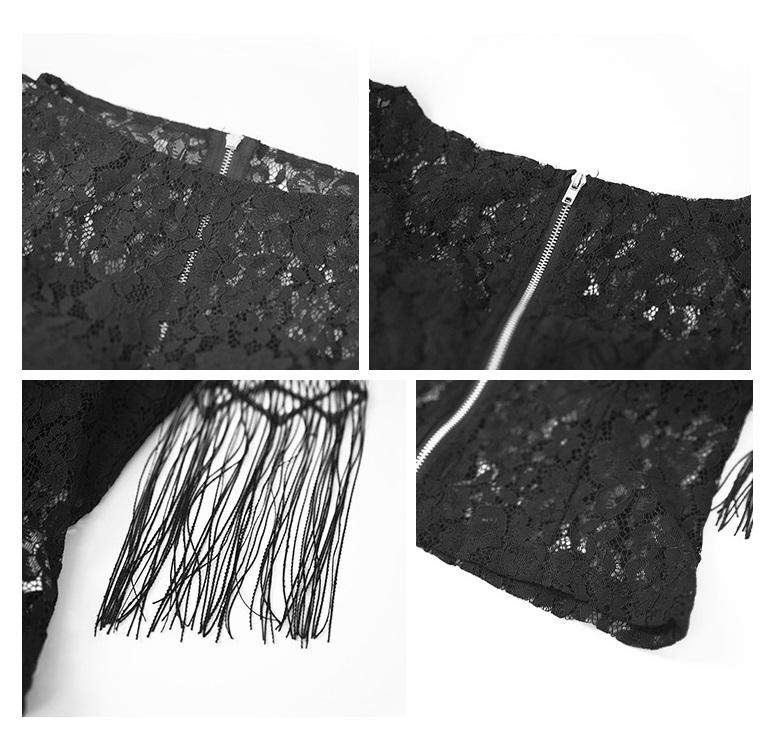 Product Introduction of Áo Sơ Mi Ren Thiết Kế Hotie Kiểu Pháp, Tay Áo Tua Rua Nhìn Xuyên Thấu, Hàng Mới Về, 20504 Nữ Top Women Shirt Umi 9
