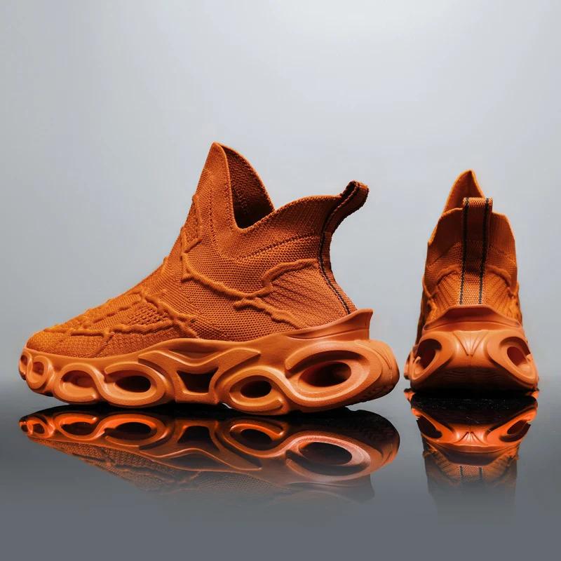 Custom Blade Sole Super SoftCasual Sock Sneakers Blank Mesh Hoogte Toenemende Sport Wandelen Hardloopschoenen voor Heren Trainers Schoenen Sportschoenen Hardloper_voghion.com