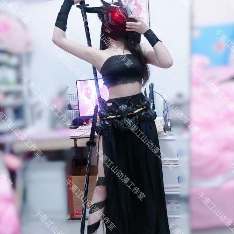 Trang Phục Cos, Anh Hùng Mới Lol, Phiên Bản Đen, Trang Phục Cosplay Yongen, Trang Phục Cos Liên Minh Huyền Thoại 3