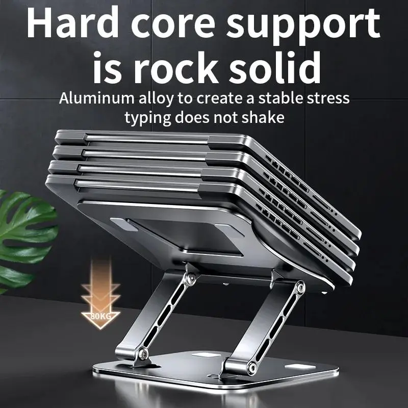 Adjustable Laptop Stand, Foldable Desk Laptop Stand, Laptop Riser Holder for Home Office 2