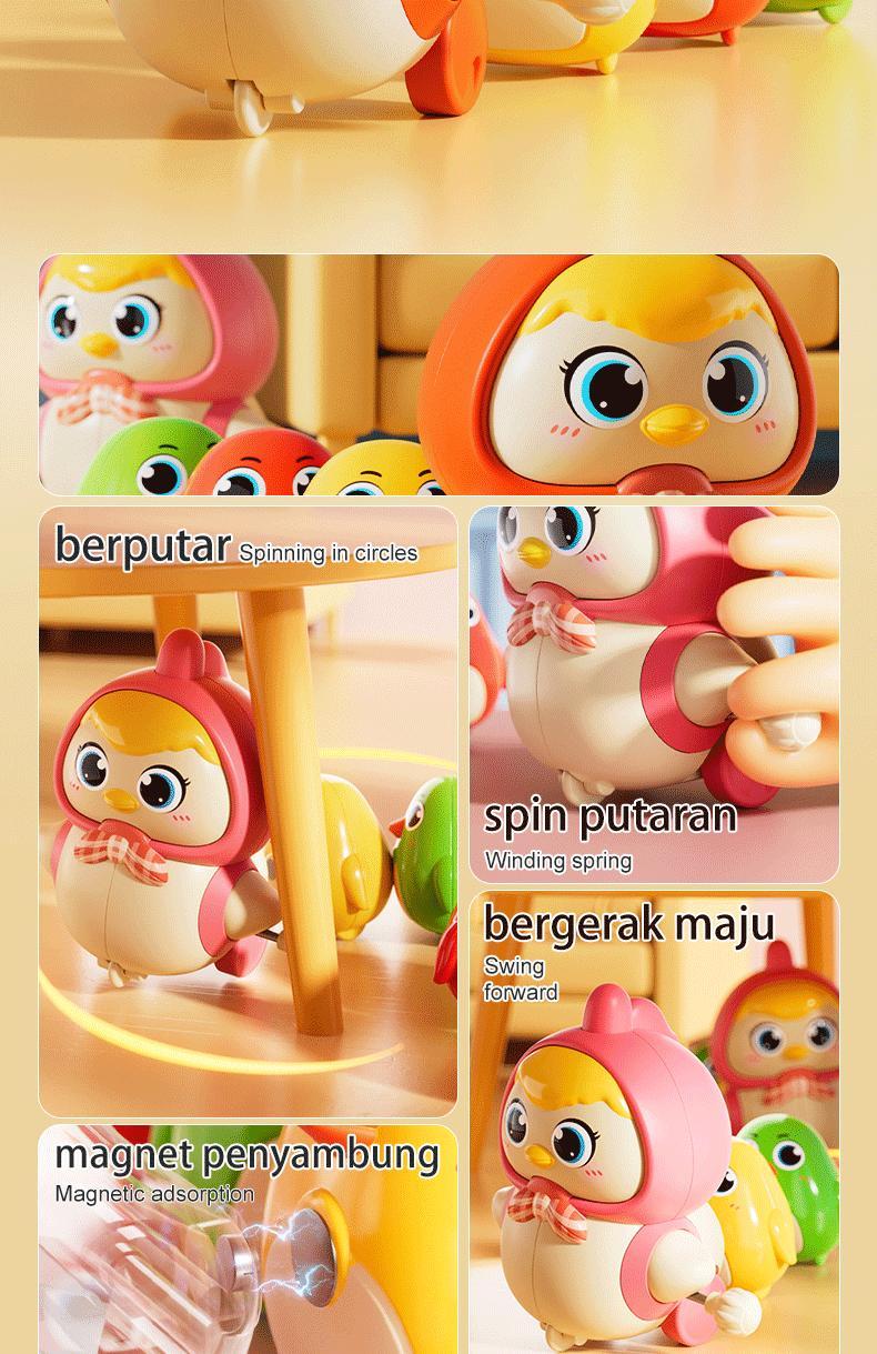 Product Introduction of Mainan Bayi Goyang, Bebek Bergerak & Berjalan, Latihan Merangkak untuk Anak 0-1 Tahun mainan bayi bunyi dan bergerak COD Toys 1
