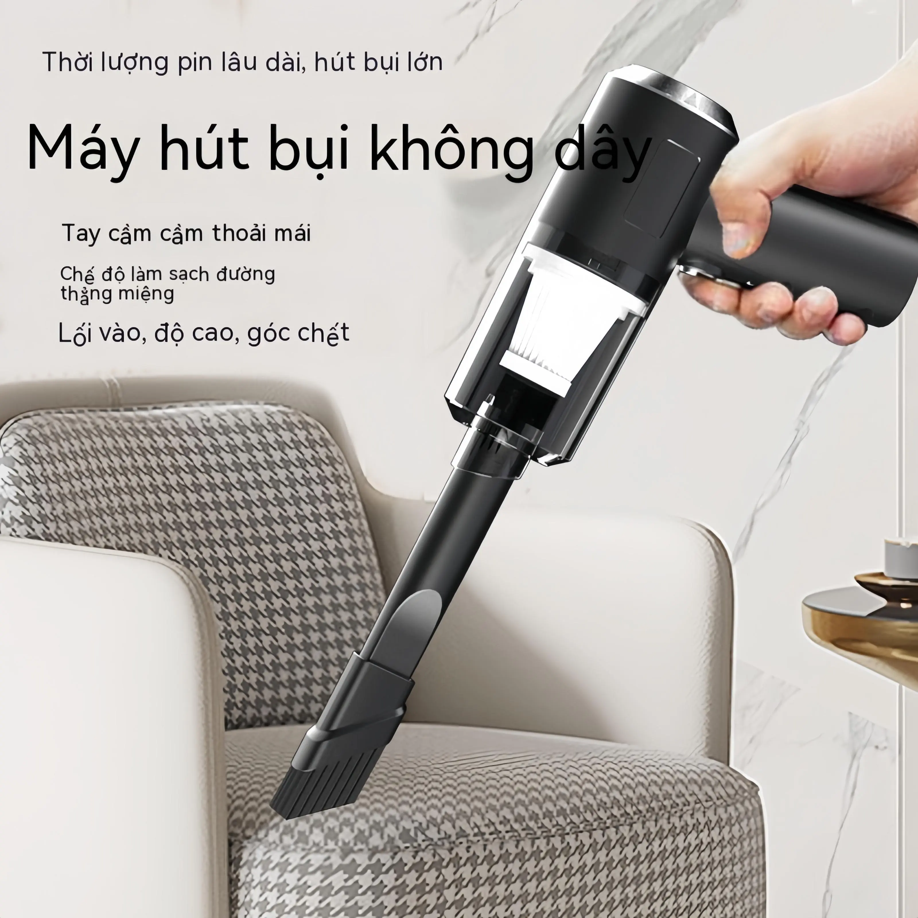 derma hút bụi Máy hút bụi cầm tay mini hút bụi ô tô giường đệm sạc cổng tiếp nối USB tiện nghi nhỏ gọn - Máy hút bụi mini cầm tay-HB1 Làm Sạch