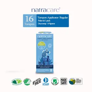 Tampon Organik NATRACARE dengan Aplikator, 16s, Bebas Bahan Kimia
