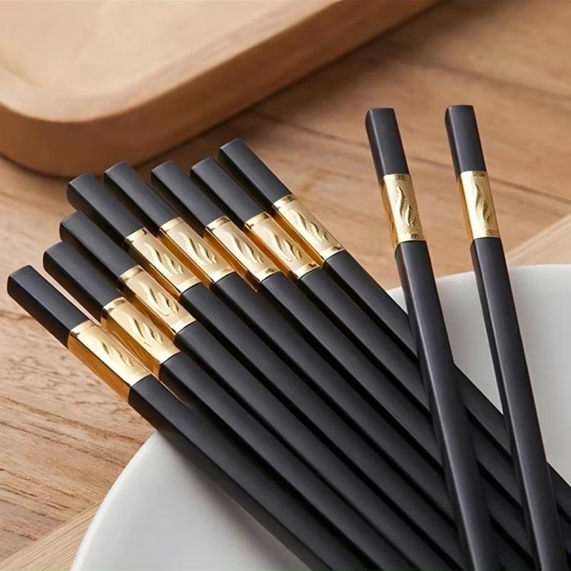 Combo 50 đôi đũa mạ vàng hàn quốc sang trọng chống trơn trượt  chống mốc