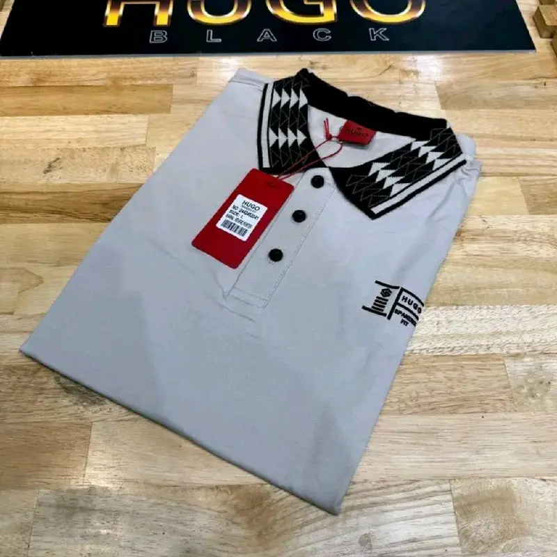 Kaos Krah Hg Selection Original Bahan Tebal Pria Dewasa Hitam Pendek Kerah - M L XL 6