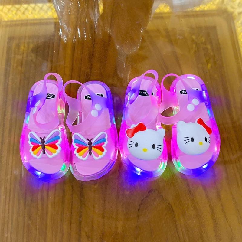 Dép Sandal Quai Hậu Phát Sáng Bé Gái Hello Kitty Siêu Cute cao cấp mẫu mới 2025,dép quai hậu trẻ em có gắn đèn led nhấp nháy Cho Bé Jean