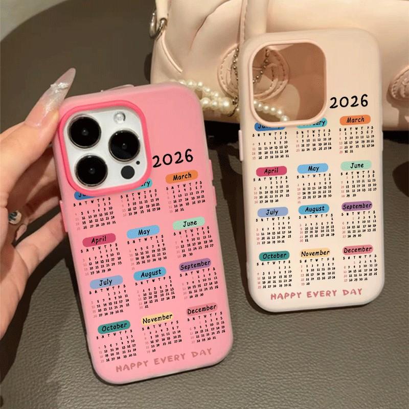 Ốp lưng điện thoại phong cách lịch 2026 cho iPhone 16 Pro/17 Air, màu candy, kiểu dòng (line), hỗ trợ 2 trong 1; tương thích với 13, 12 Pro, 15 Plus, 11, 14 Pro Max, 13 Pro và 17; thiết kế dễ thương, sáng tạo.