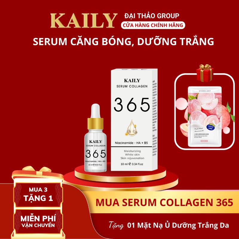 Serum Collagen 365 - Dưỡng Trắng, Căng Bóng, Trẻ Hóa Da - KAILY COSMETIC Cấp nước Nữ Skincare Chăm Sóc Da Làm Đẹp Da Dưỡng Ẩm Da Cấp Ẩm