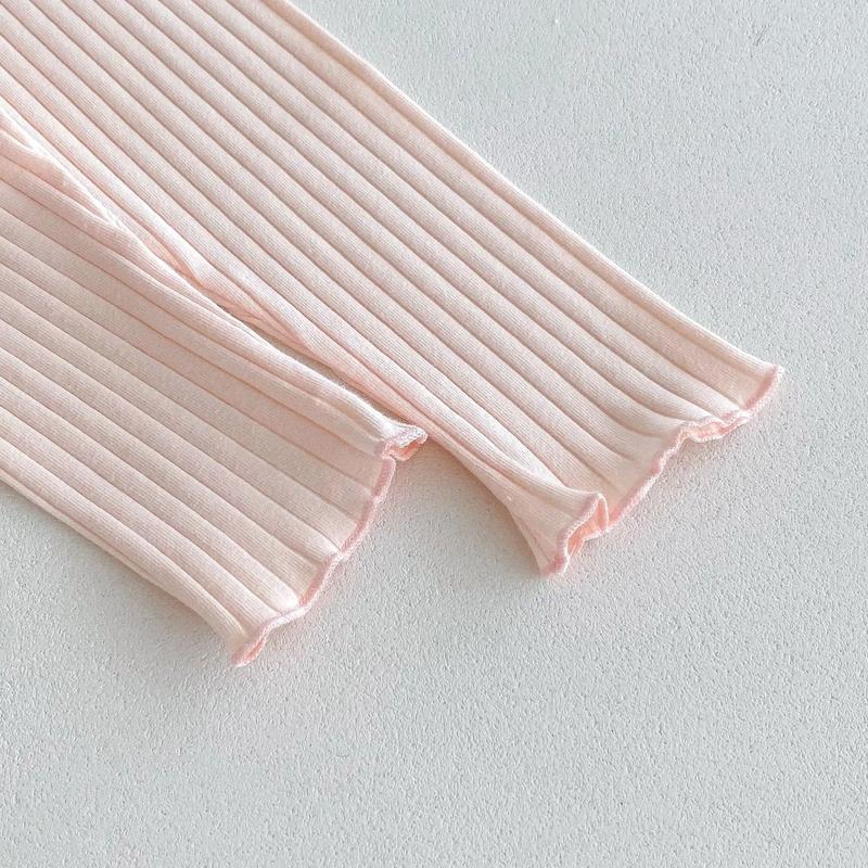 Product Introduction of 2024 Children Stripes Cotton Pants Fashion Casual Vertical Solid Leggings for Girls Baby Boy Bottoming Trousers Autumn Pantyhose 13