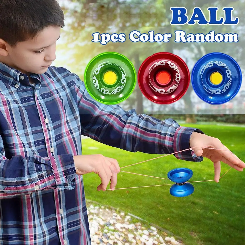 Magic Yoyo - YoYo profesional dalam aloi aluminium, tali, helah, galas bebola, untuk pemula, dewasa, kanak-kanak, klasik, fesyen, mainan kanak-kanak lelaki, hadiah, warna rawak, satu keping