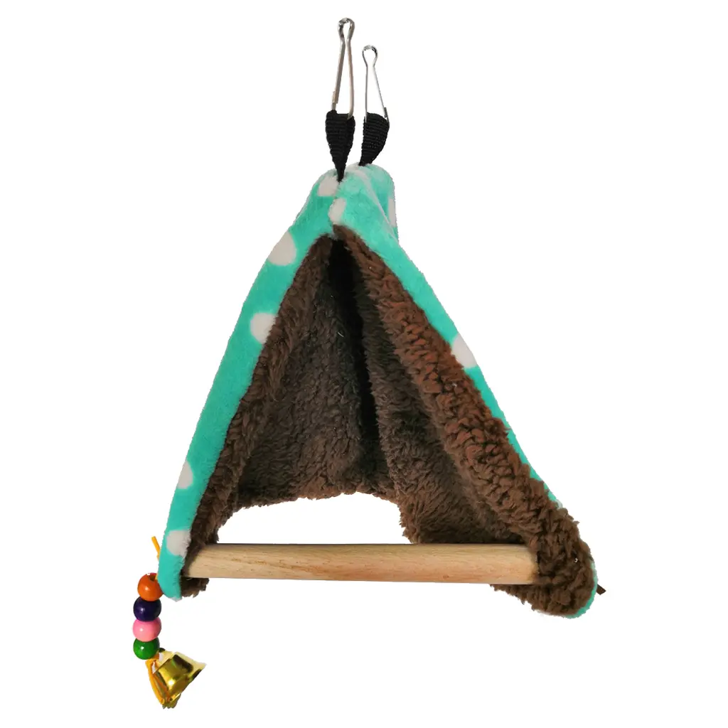 Bird Perch Tent for Cages Easy to Install for Triangle Plush Hammock Nest Bed for Small Parrot Budgie Cage Accessories