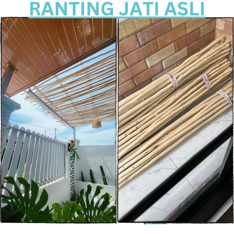 Ranting Kayu Jati Dekorasi Atap Ala Bali panjang 250 cm 4