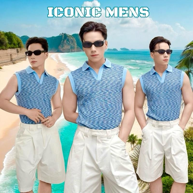Áo thun polo sát nách cho mùa hè mát mẻ [Mã 129] Menswear Nam Có Cổ 0