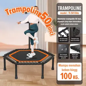 BG SPORT Trampoline Alat Olahraga Indoor Outdoor 50 Inch Kuat Hingga 100KG Anti Slip Adjustable