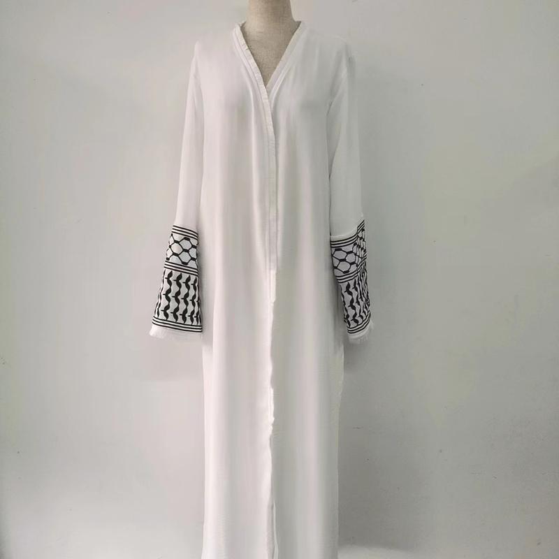 Product Introduction of Minimally embroidered cardigan with beard dress lace 26