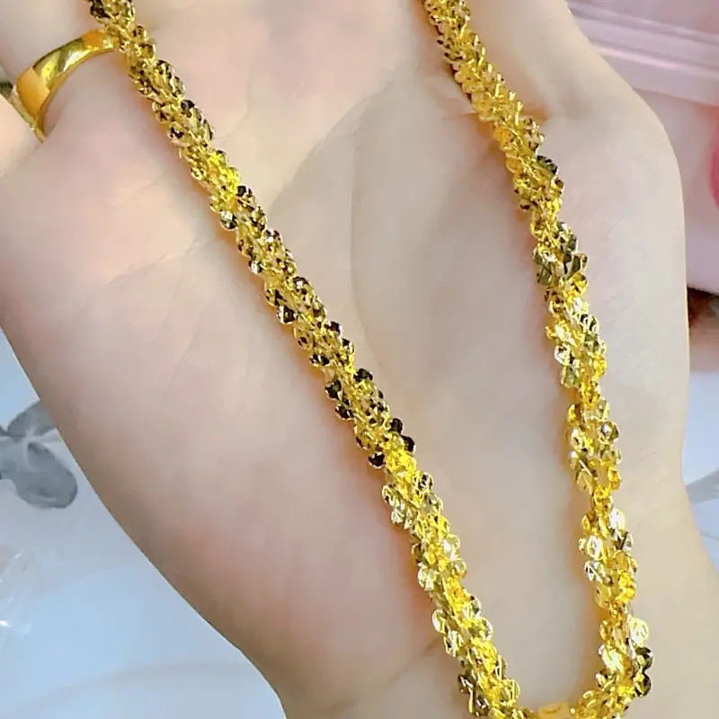 Dây xoắn hoa mai kèm mặt hoa tuyết Women Chain Trang Sức 5