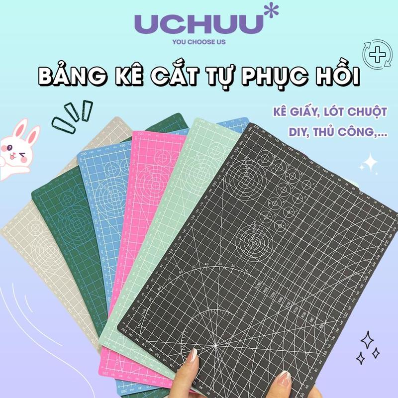 Bảng Cắt Thủ Công Tự Liền UCHUU Tấm Lót Kê Cắt Khắc Trổ Cutting Mat Khổ A3 A4 A5 Pad Lót DIY 