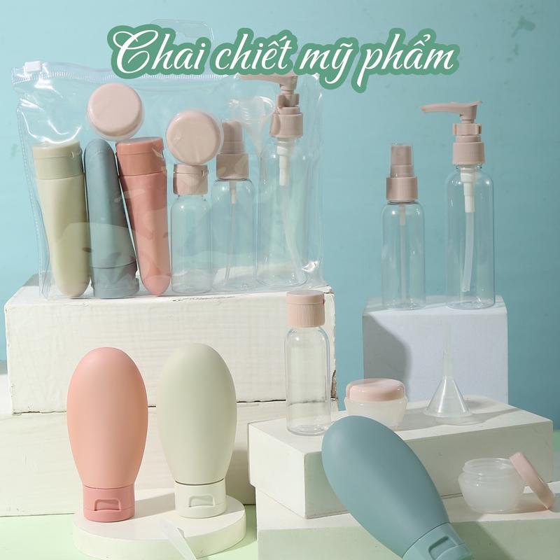 Set Chai Chiết Mỹ Phẩm 11 Trong 1 Tiện Lợi Cho Du Lịch lọ chiết nước tẩy trang